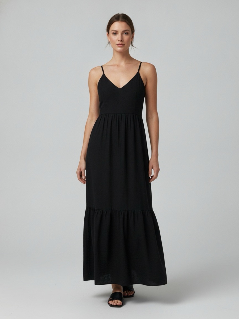 ASOS Poplin Maxi Dress with Adjustable Straps